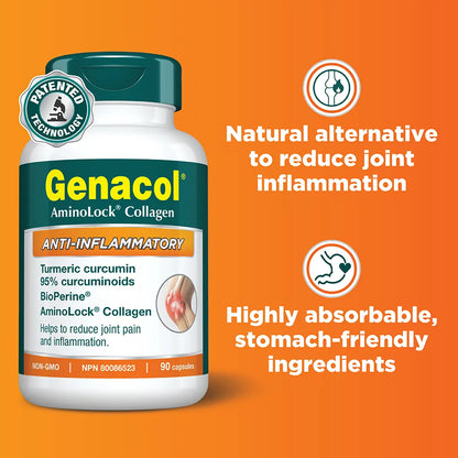 Genacol AI AminoLock Collagen with Curcumin and Piperine 90 Capsules