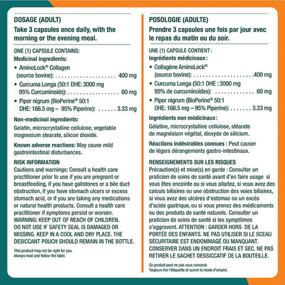 Genacol AI AminoLock Collagen with Curcumin and Piperine 90 Capsules